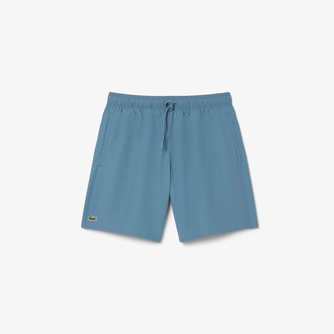 Mid-Length Monochrome Swim Trunks