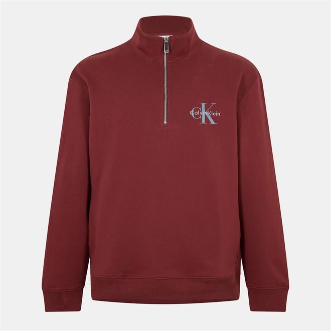 Ckj Monogram Quarter Zip Fleece