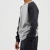 Boys Long Sleeve Crew Neck Tee With Contrast Raglan Sleeves