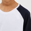 Boys Long Sleeve Crew Neck Tee With Contrast Raglan Sleeves