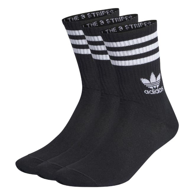3 Mid-Cut Crew Socks