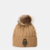 Pom Cable Knit Beanie