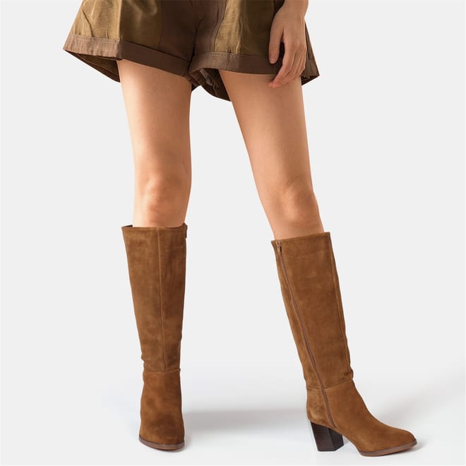 Suede Knee High Boot Ladies