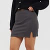 Womens Mini Skirt With Split Hem Detail