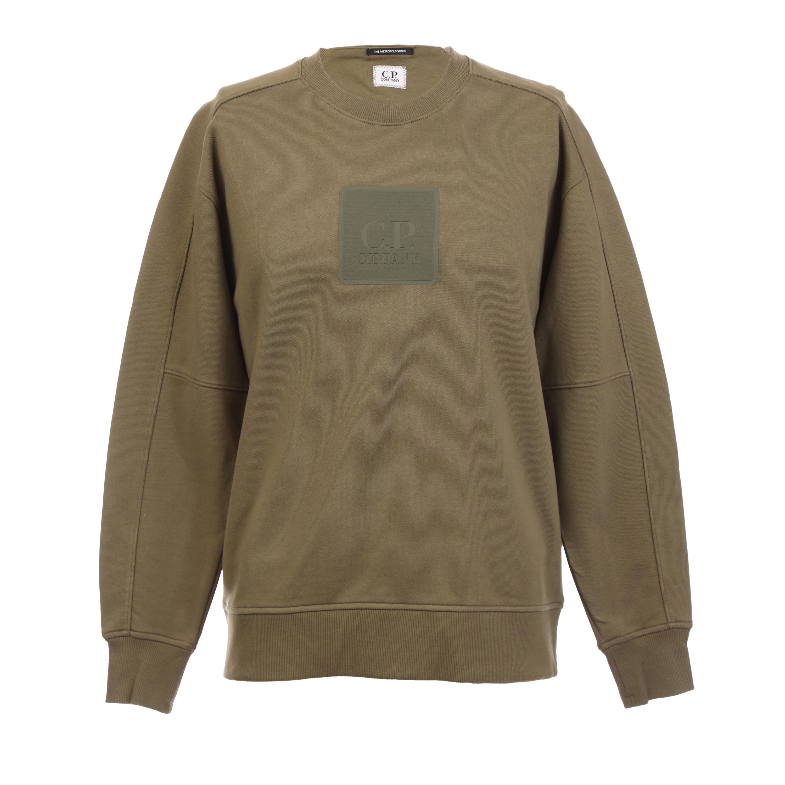 C.P. Company スウェット　グレー・ベージュ Grey C.P. Company Diagonal Raised Fleece Sweatshirt - Get The Label