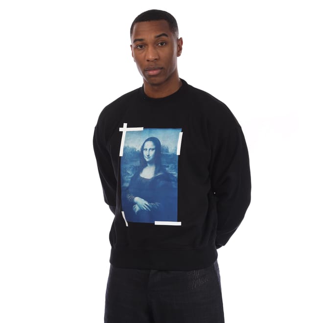 Monalisa Over Crewneck Sweatshirt