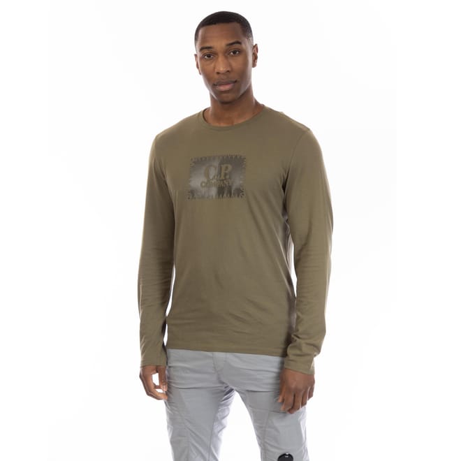 Long Sleeve Logo Label T-Shirt