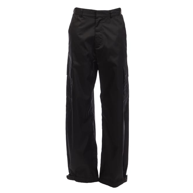 Embroidered Nylon Cargo Pants