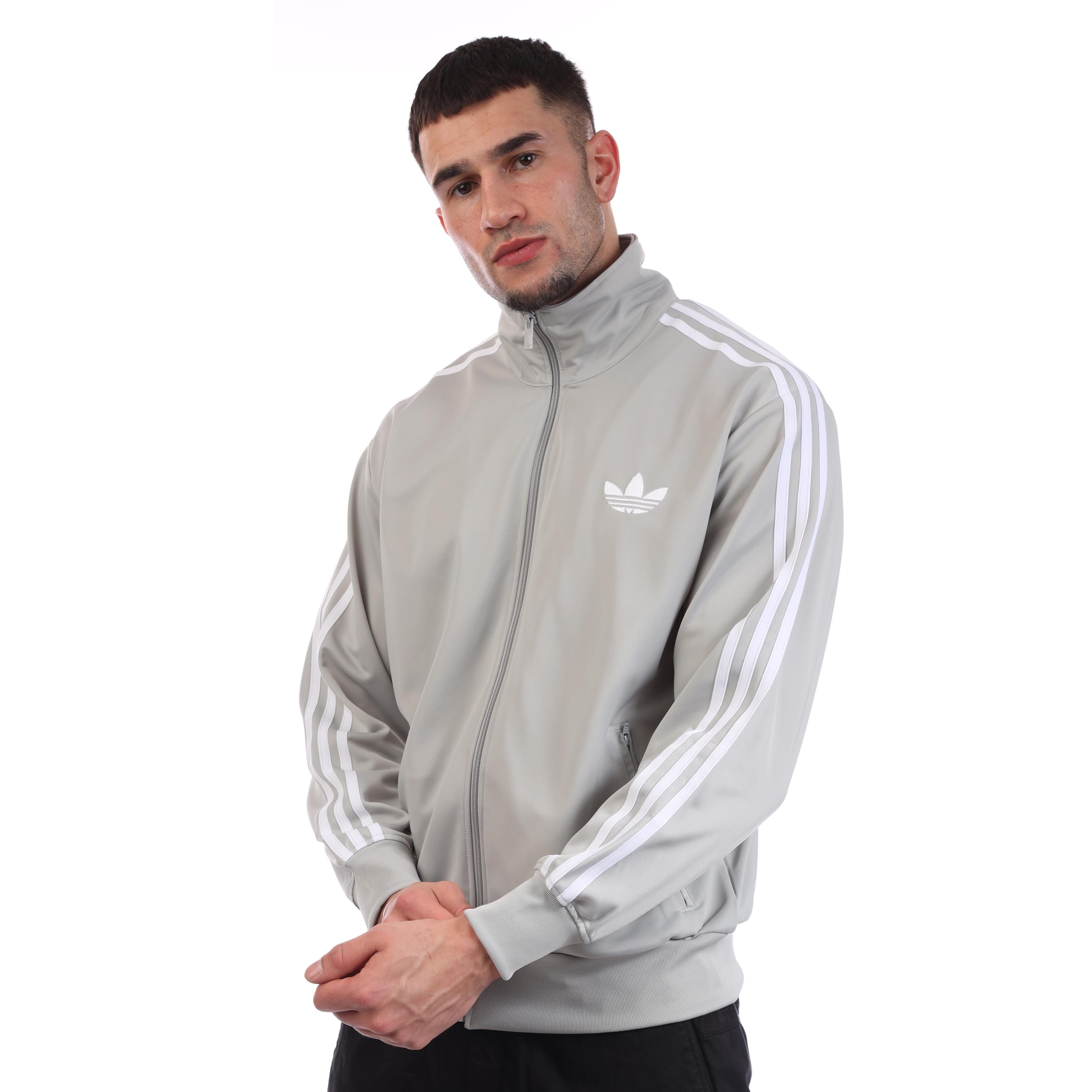 Grey adidas Originals Adicolor Classics Firebird Loose Track Top