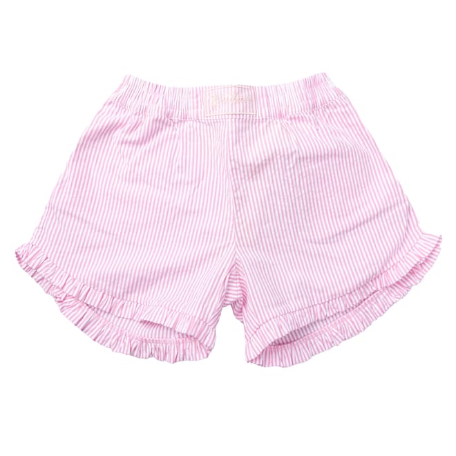 Juniors Lace Logo Elastic Waist Shorts