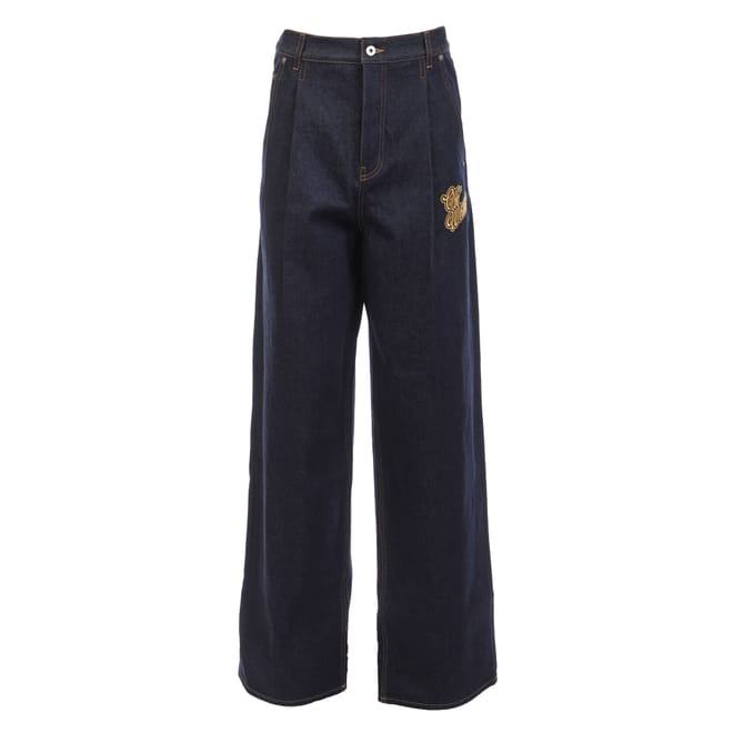 90s Logo Baggy Tapered-Fit Jeans