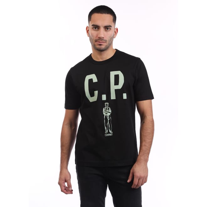 Mercerized 30/2 Jersey Twisted Logo T-Shirt