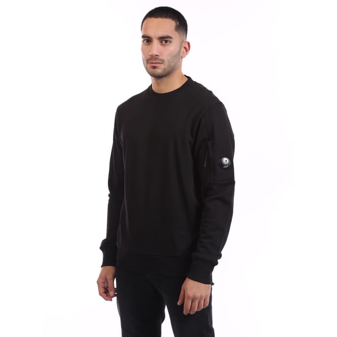 Diagonal Raised Fleece Lens Crewneck Sweatshirt
