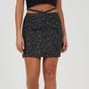 Womens Tie Detail Mini Skirt In Abstract Animal Print