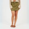 Womens Denim Mini Skirt With Cargo Pockets