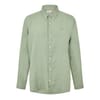 Mill Brook Linen Leaf Green Long Sleeve Plain Shirt