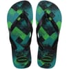 Mens Hav. Brasil Fresh Black Black Leaf Flip Flops