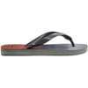 Mens Hav. Brasil Fresh Black Black Leaf Flip Flops