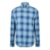 Poplin Check Shirt Dark Denim yd