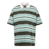 Ss Striped Rugby Polo Burnt Henna Y