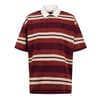 Ss Striped Rugby Polo Burnt Henna Y