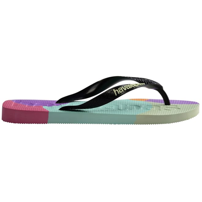 Hav. Top Logomania Colors Ii Black Flip Flops Womens
