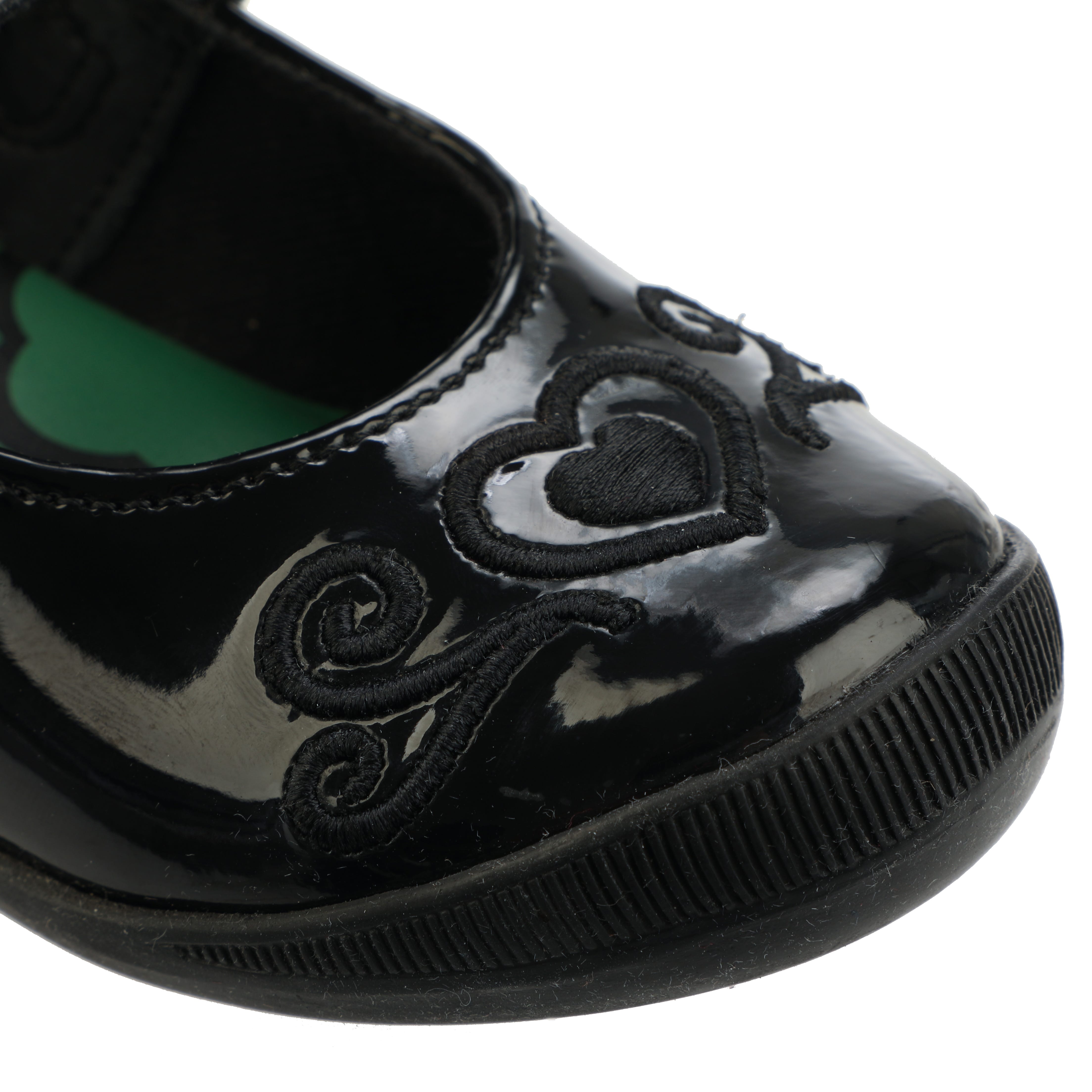 Black Kickers Infant Girls Bridie Heart Patent Shoe Get The Label