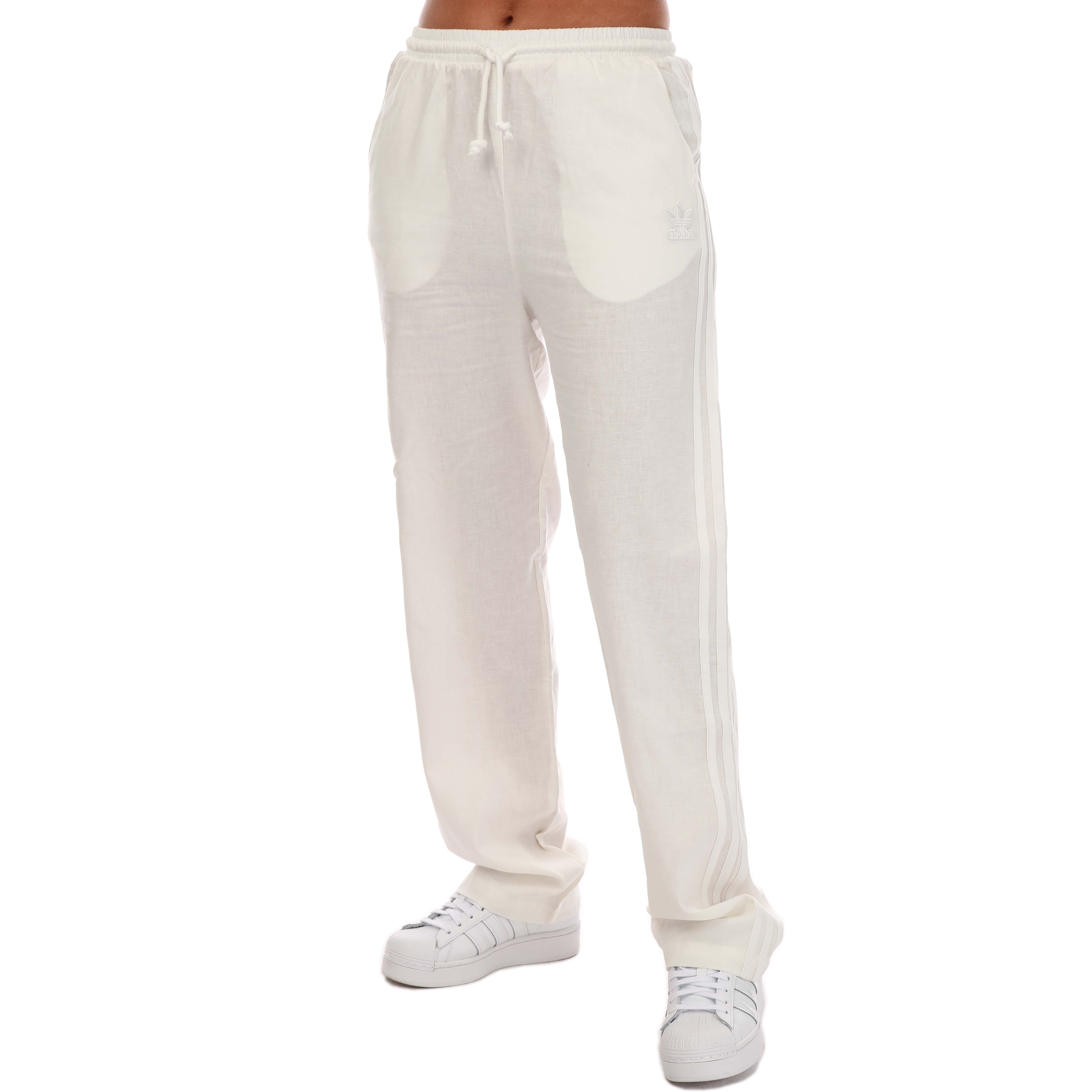 Natural adidas Originals Womens Linen Tracksuit Pants Get The Label