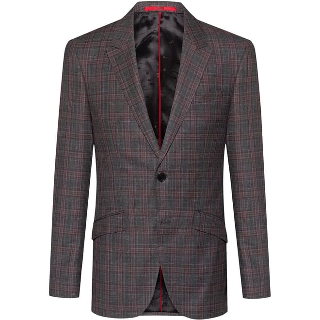Notched Neck Regular Fit Suit Jacket