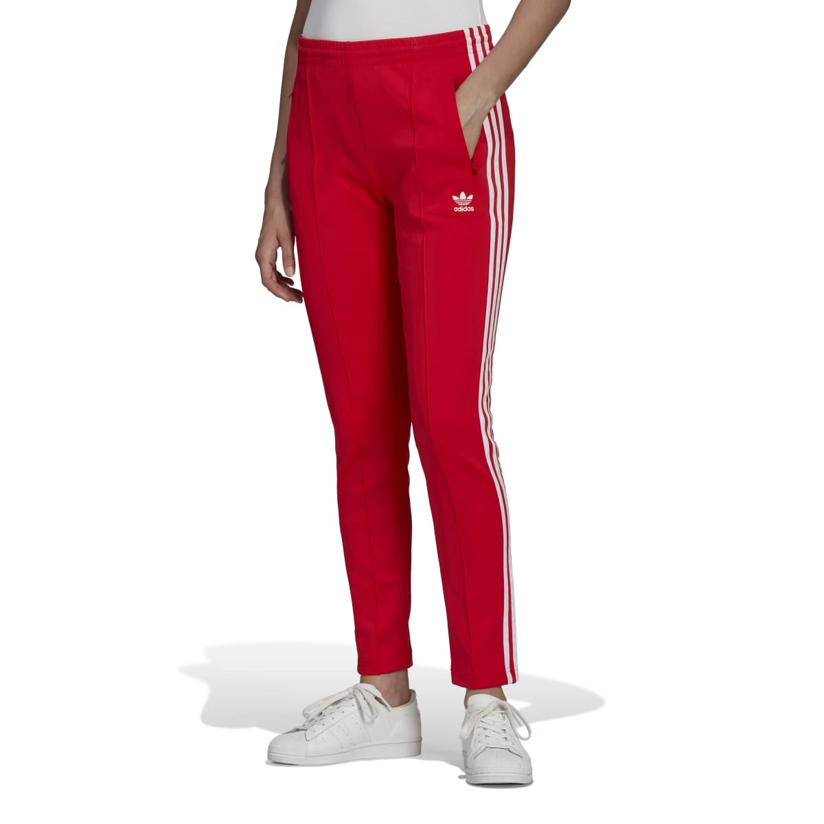 adidas Originals Womens Primeblue SST Track Pants in Red