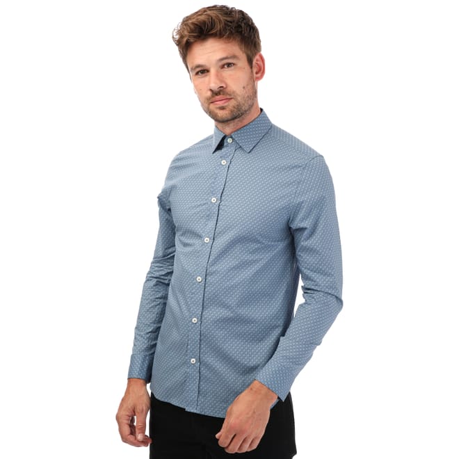 Mens Burstal Houndstooth Print Shirt