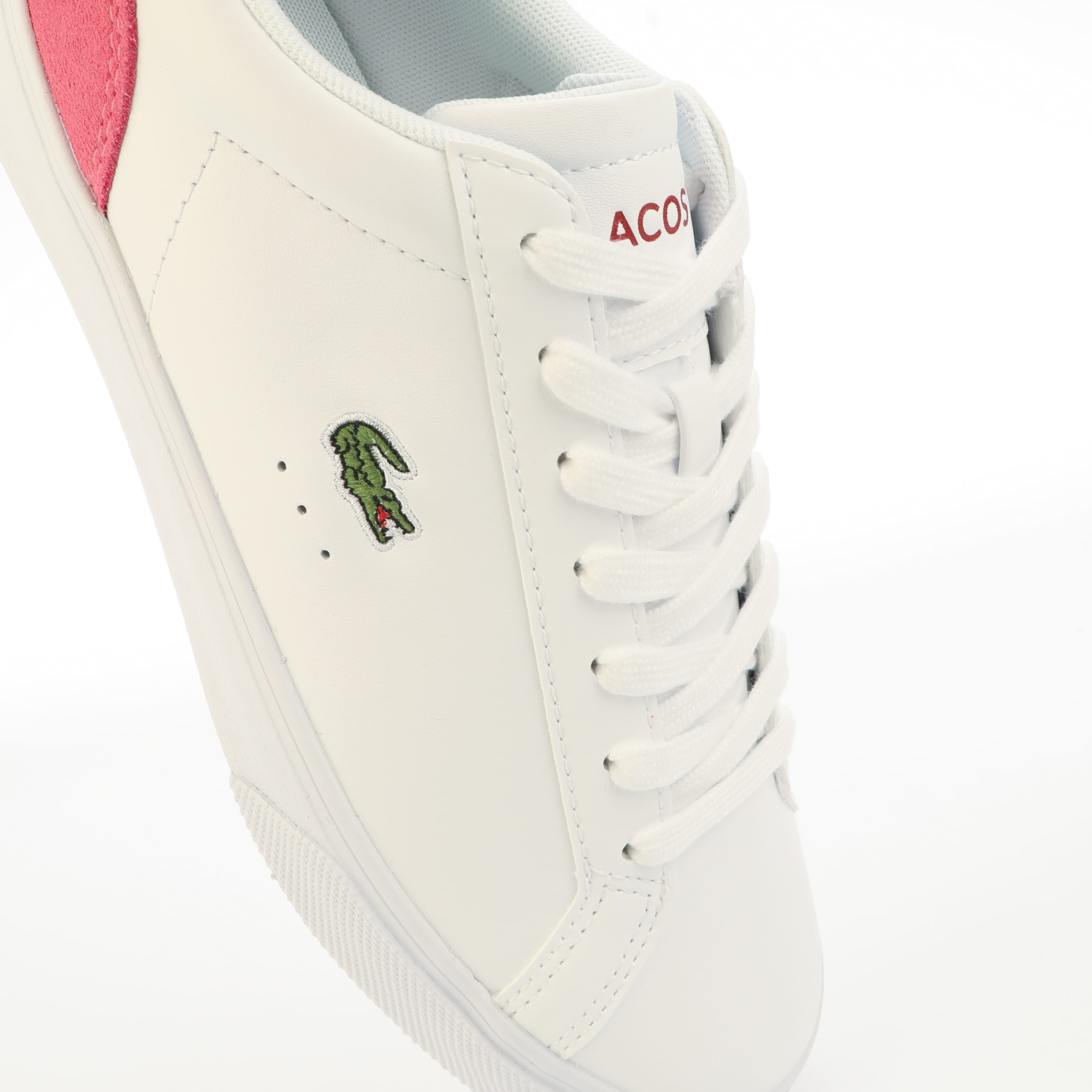 Lacoste pink and white shoes online