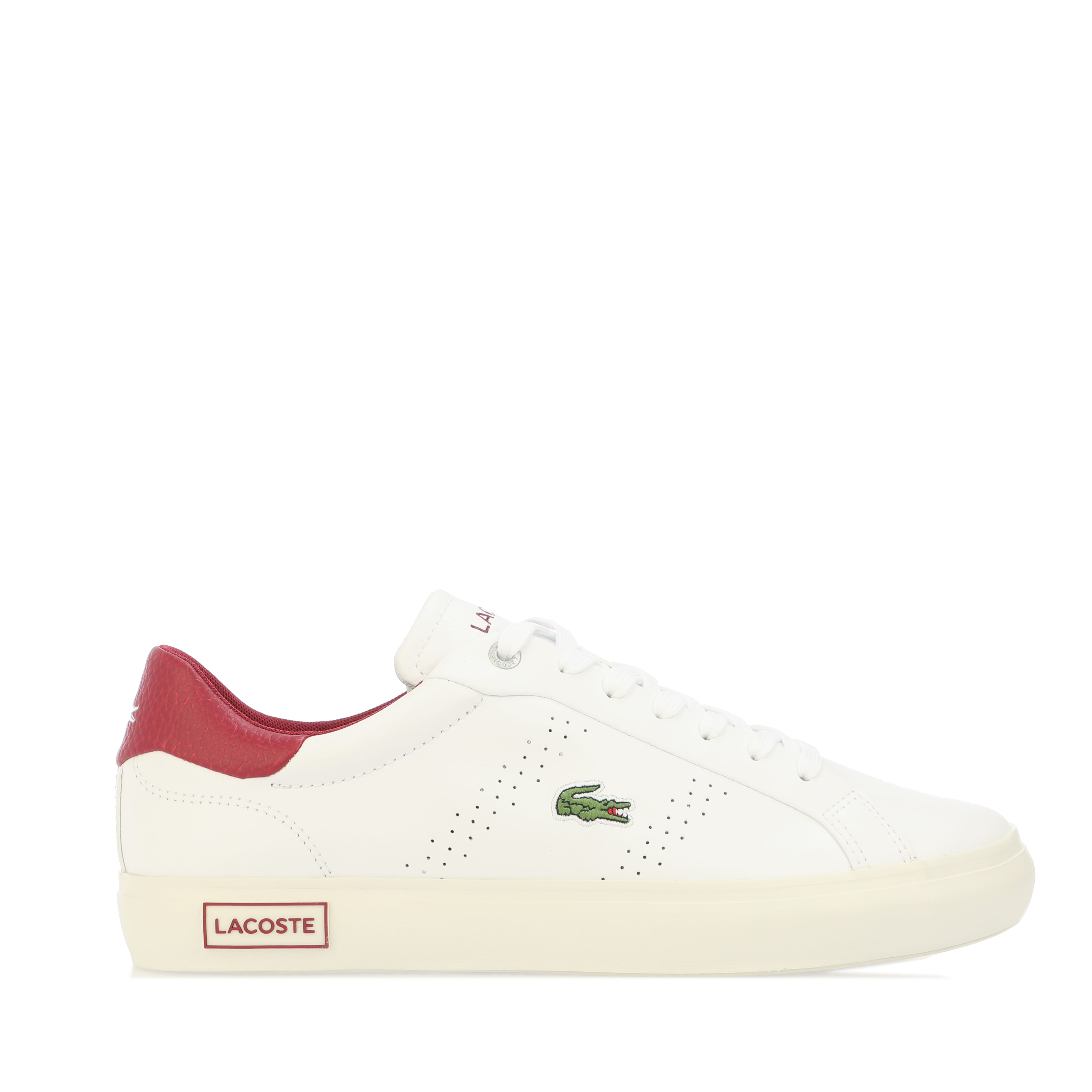 White red Lacoste Mens Powercourt 2.0 Trainers Get The Label