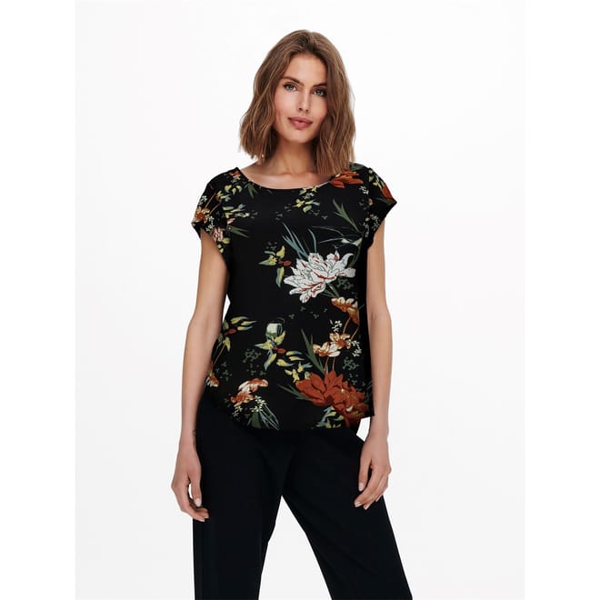 Vic Short Sleeve Crew Neck Blouse