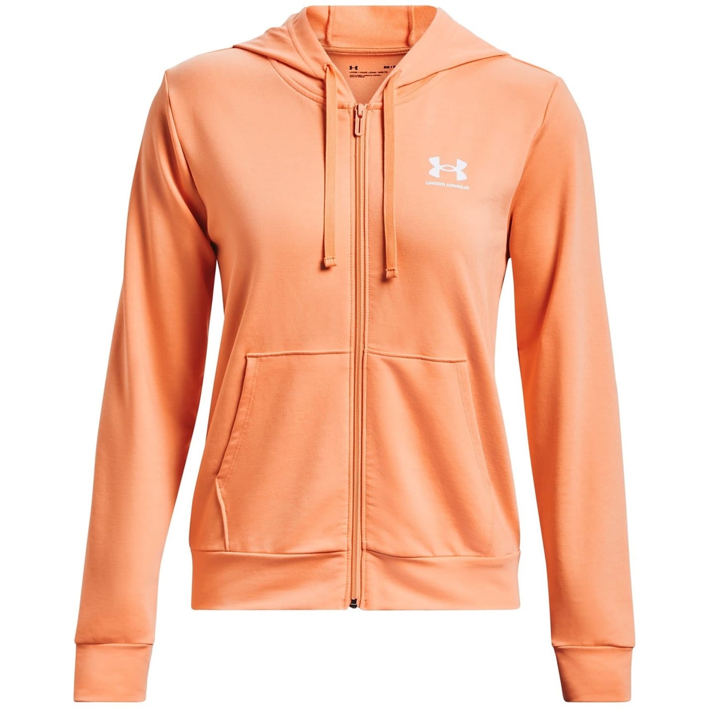 Orange Under Armour Womens Armour Rival Terry Full Zip Hoodie Get The Label