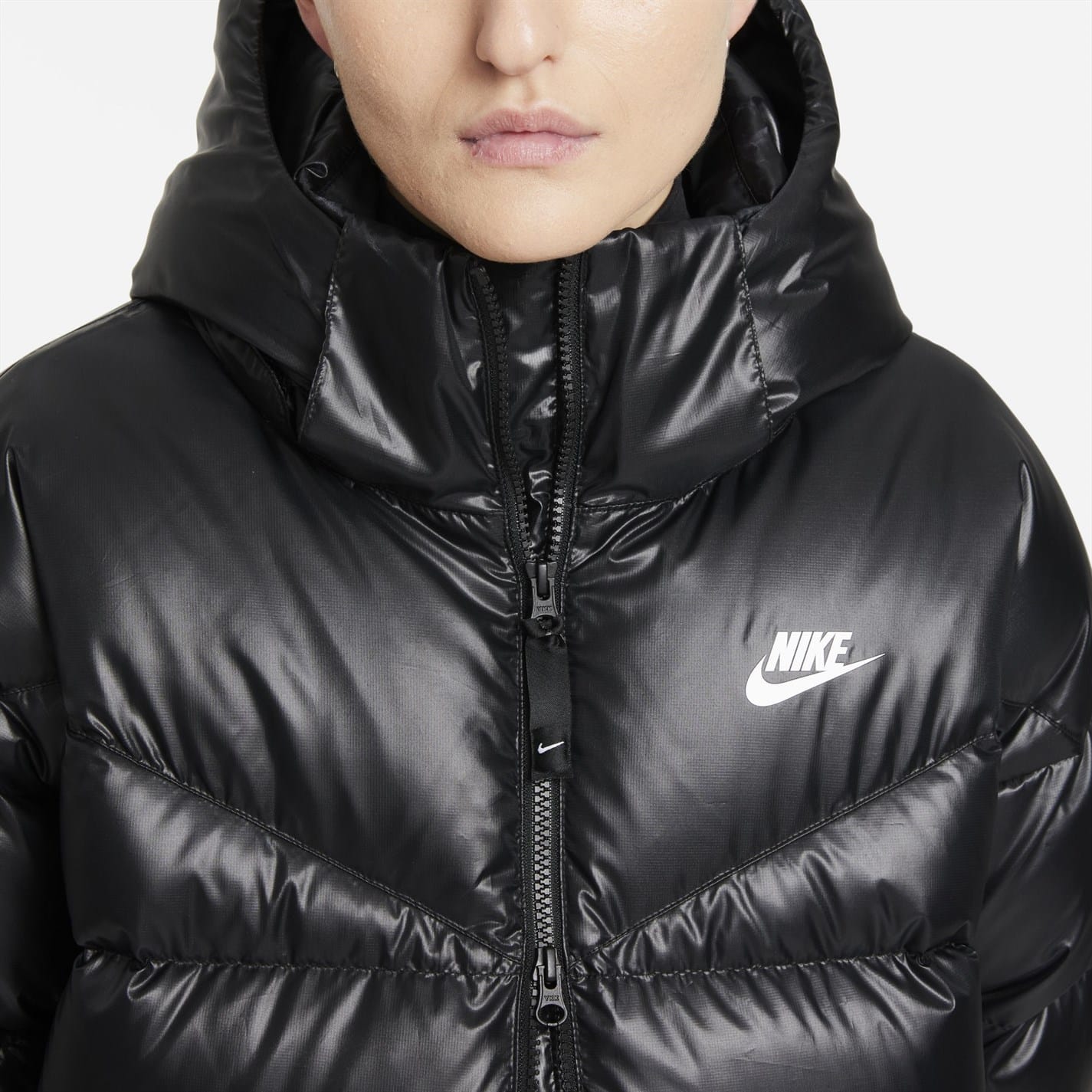 Black Nike Womens Thermafit City Hood Parka Jacket Get The Label