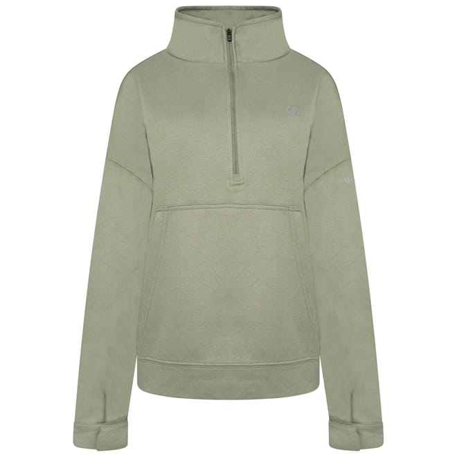 Zip Neck Relaxed Fit Long Sleeve Sweatshirt