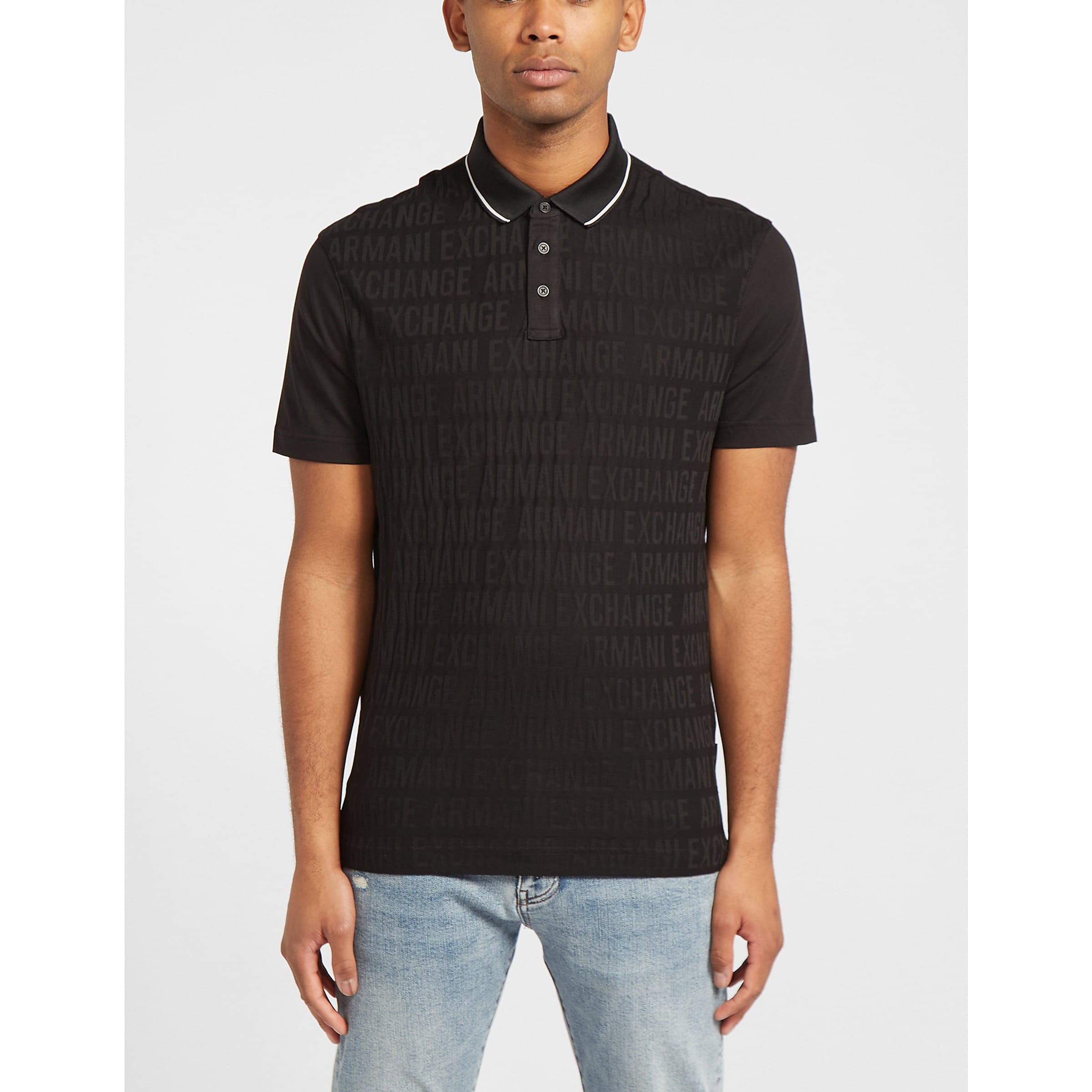 Black armani polo hotsell