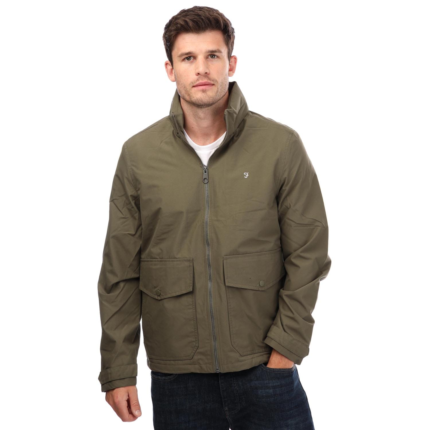 Farah Men's Mens Surrey Hooded Coat - Green - Size: 38/Regular