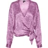 V Neck Relaxed Fit Wrap Blouse