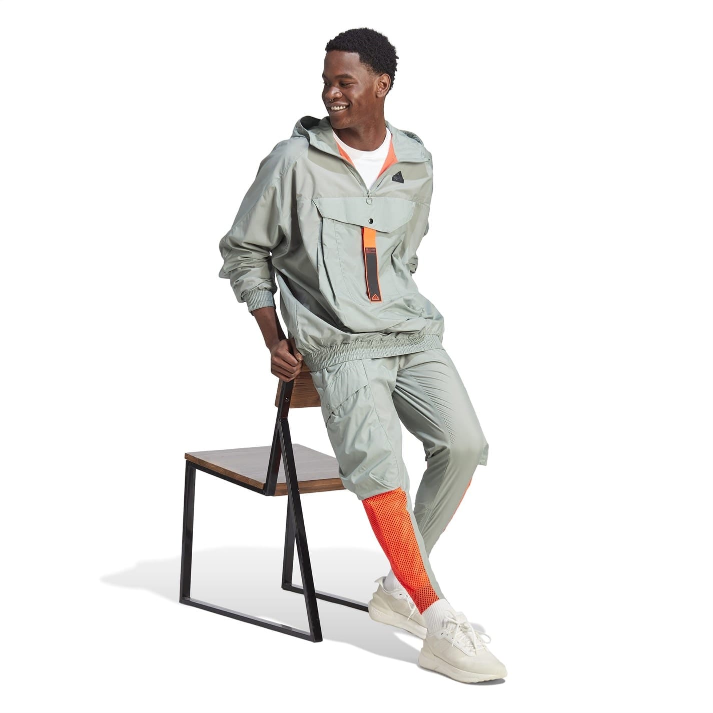 Green adidas Mens City Escape Premium Windbreaker - Get The