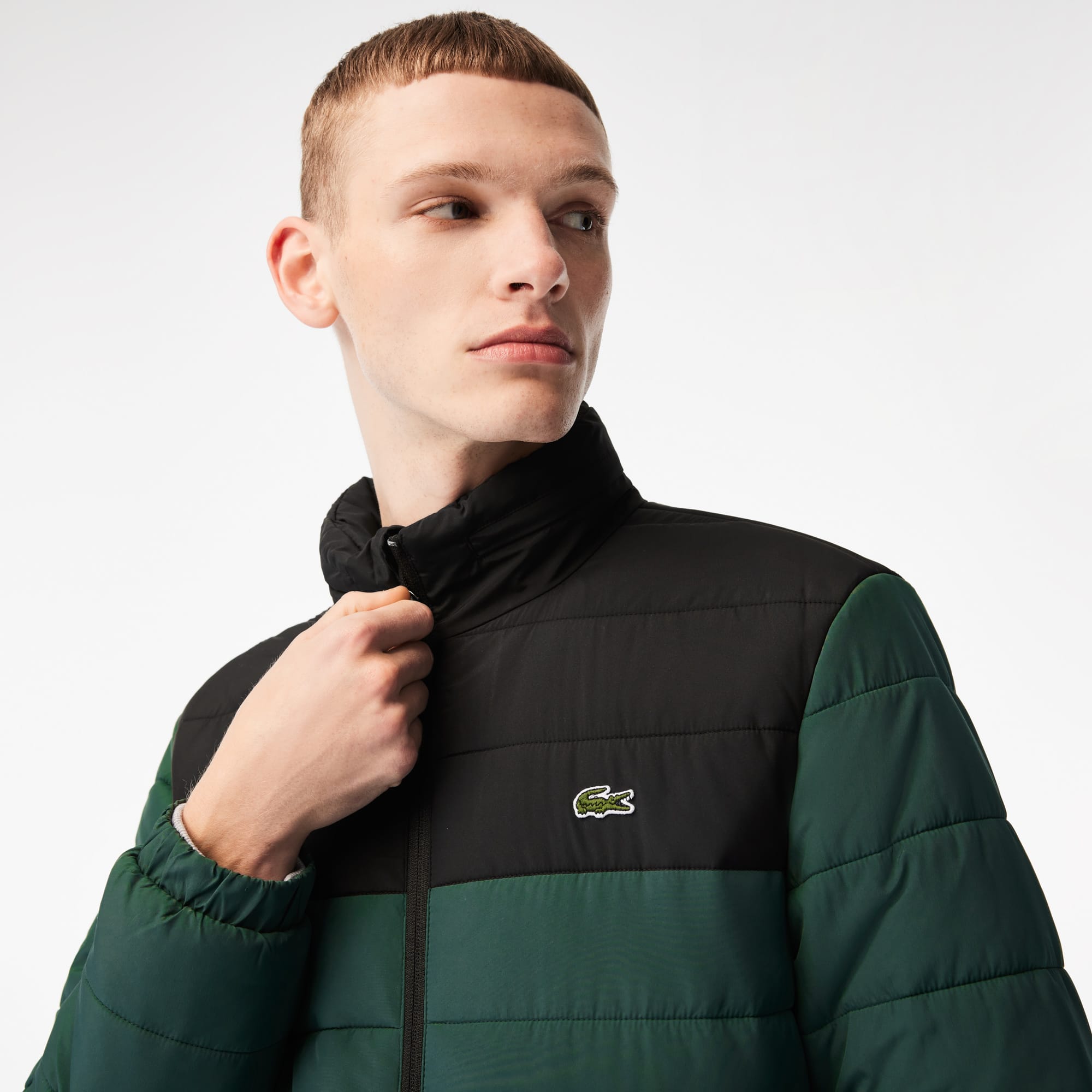 Lacoste green puffer jacket online