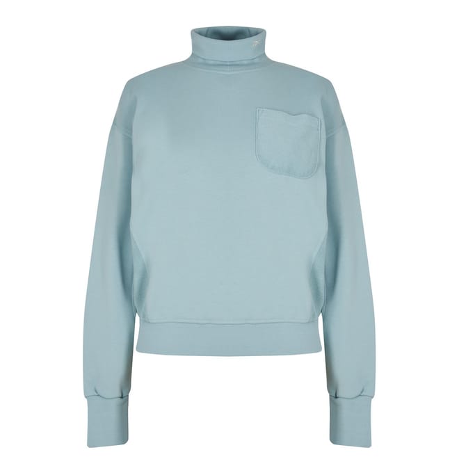 Turtleneck Relaxed Fit Long Sleeve Sweatshirt