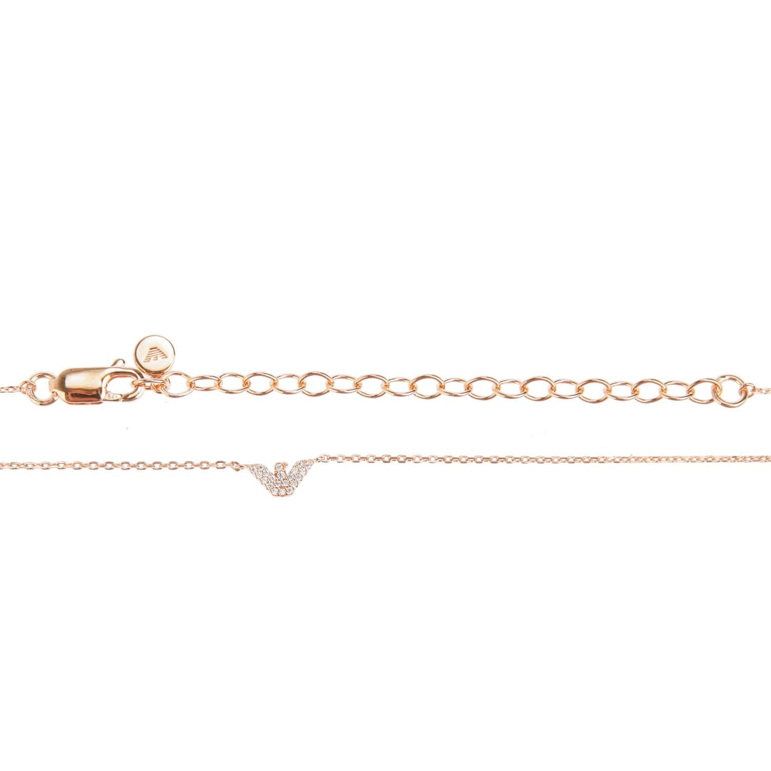 Rose Gold Armani Womens Rose Gold-Tone Sterling Silver Necklace - Get The  Label