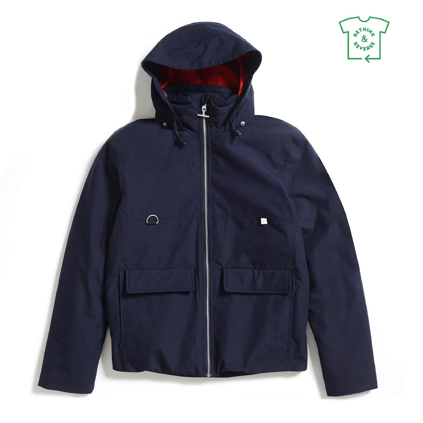 Blue Farah Aspen Short Hooded Bomber Coat Get The Label