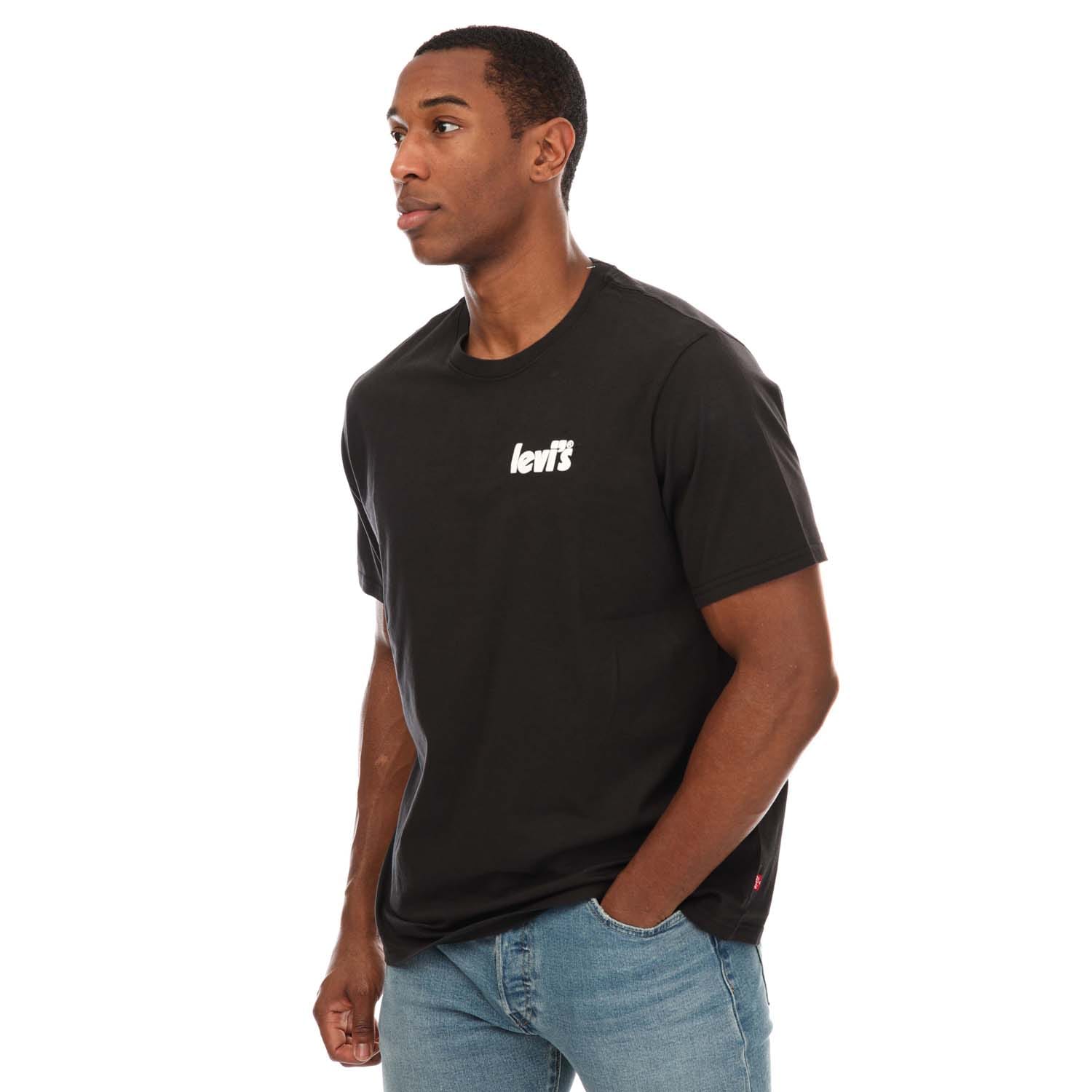 Mens black levis t shirt best sale