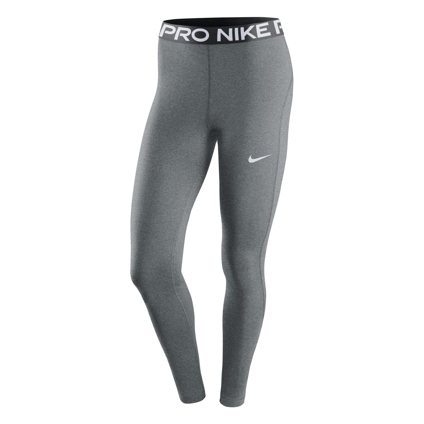 Grey Nike Womens Pro Mid Rise Mesh Panelled Leggings Get The Label