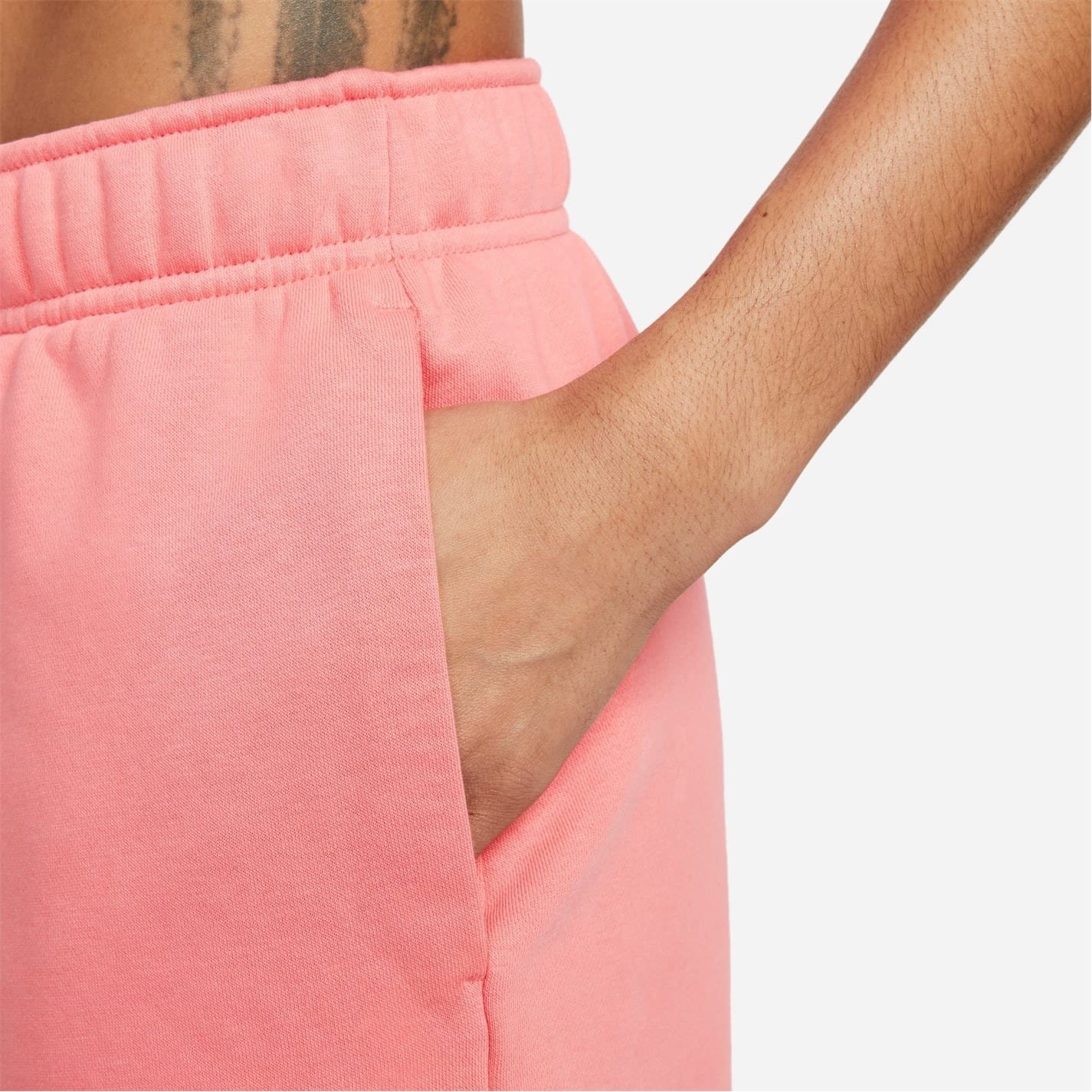 Pink Nike Womens Sportswear Essential French Terry Shorts Get The Label