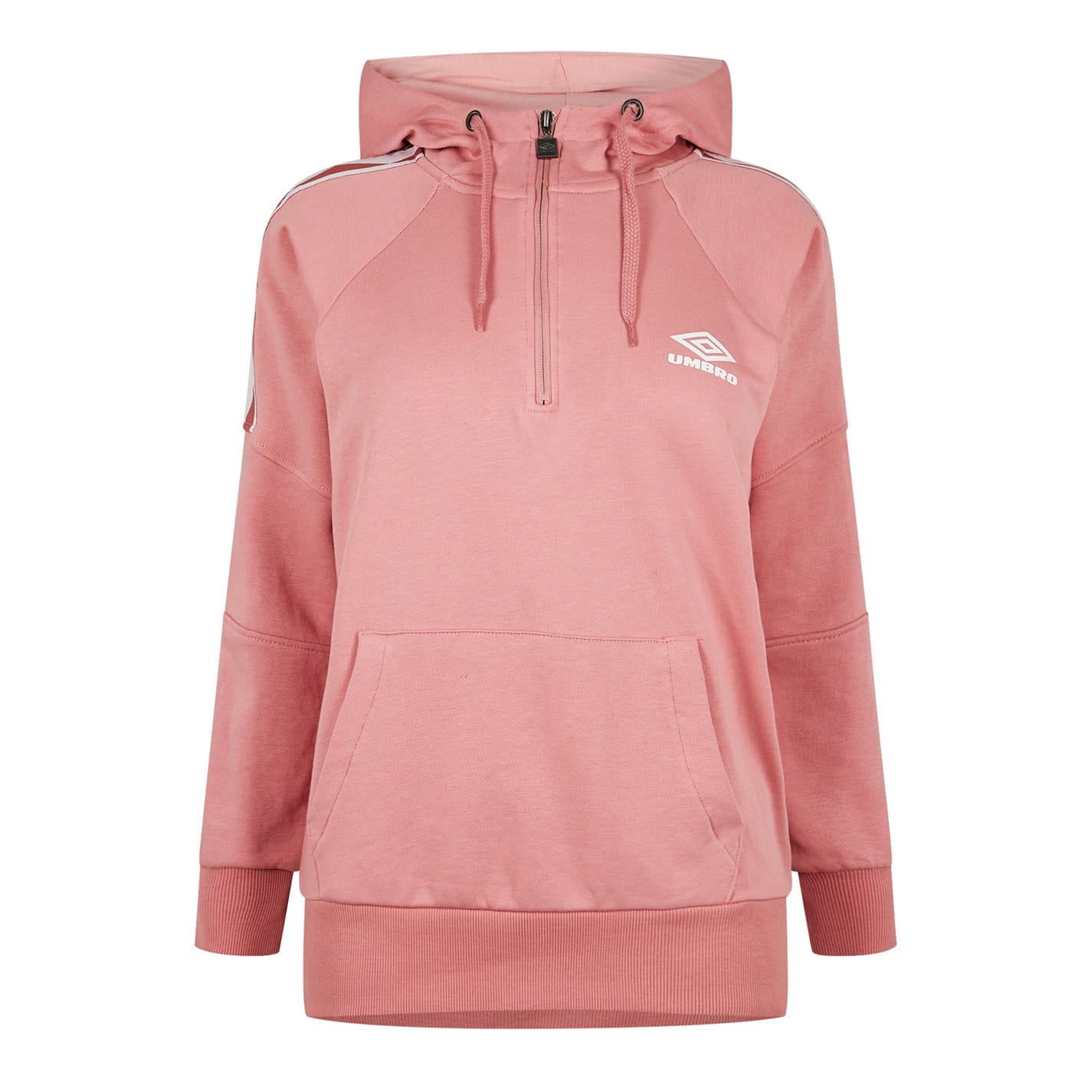 Pink Umbro Womens Diamond Half Zip Hoodie Get The Label