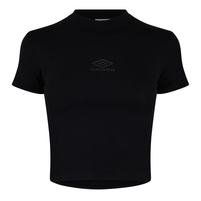 Cropped Mock Neck Slim Fit T-Shirt